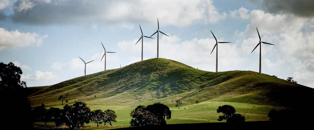 Wind turbines on Challicum Hills