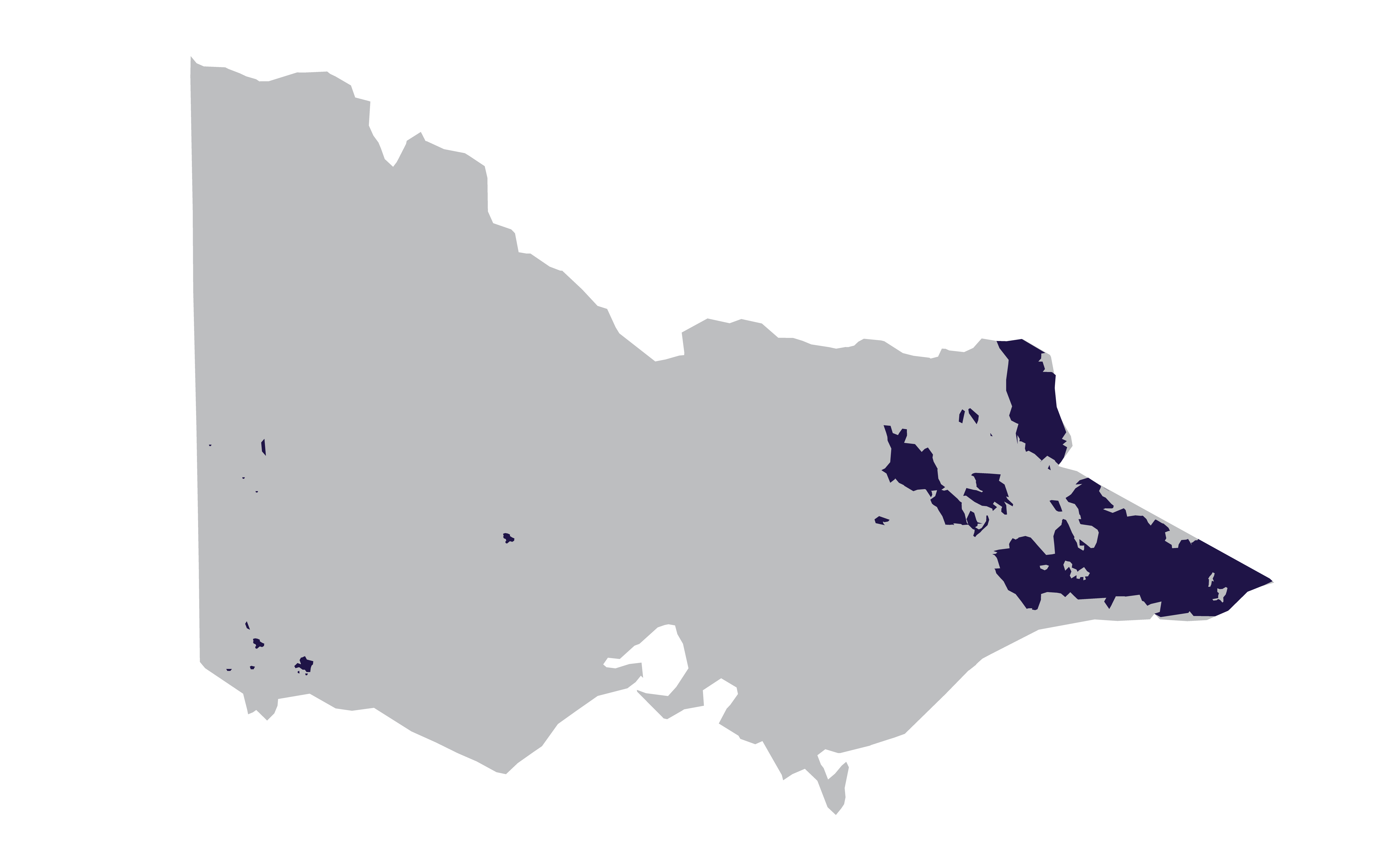 2019-20 bushfire extent in Victoria