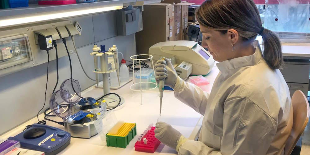 Lauren pipetting in the labratory Lauren pipetting in the labratory